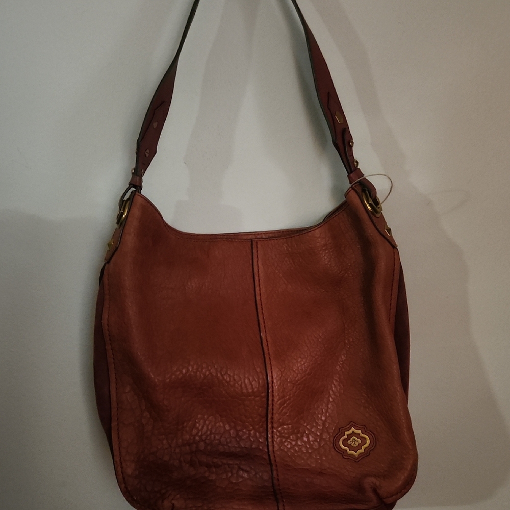 Elegant Brown Leather Shoulder Bag